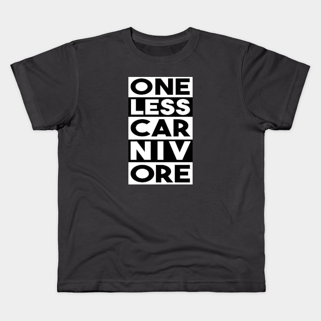 One Less Carnivore Kids T-Shirt by vegancantfail